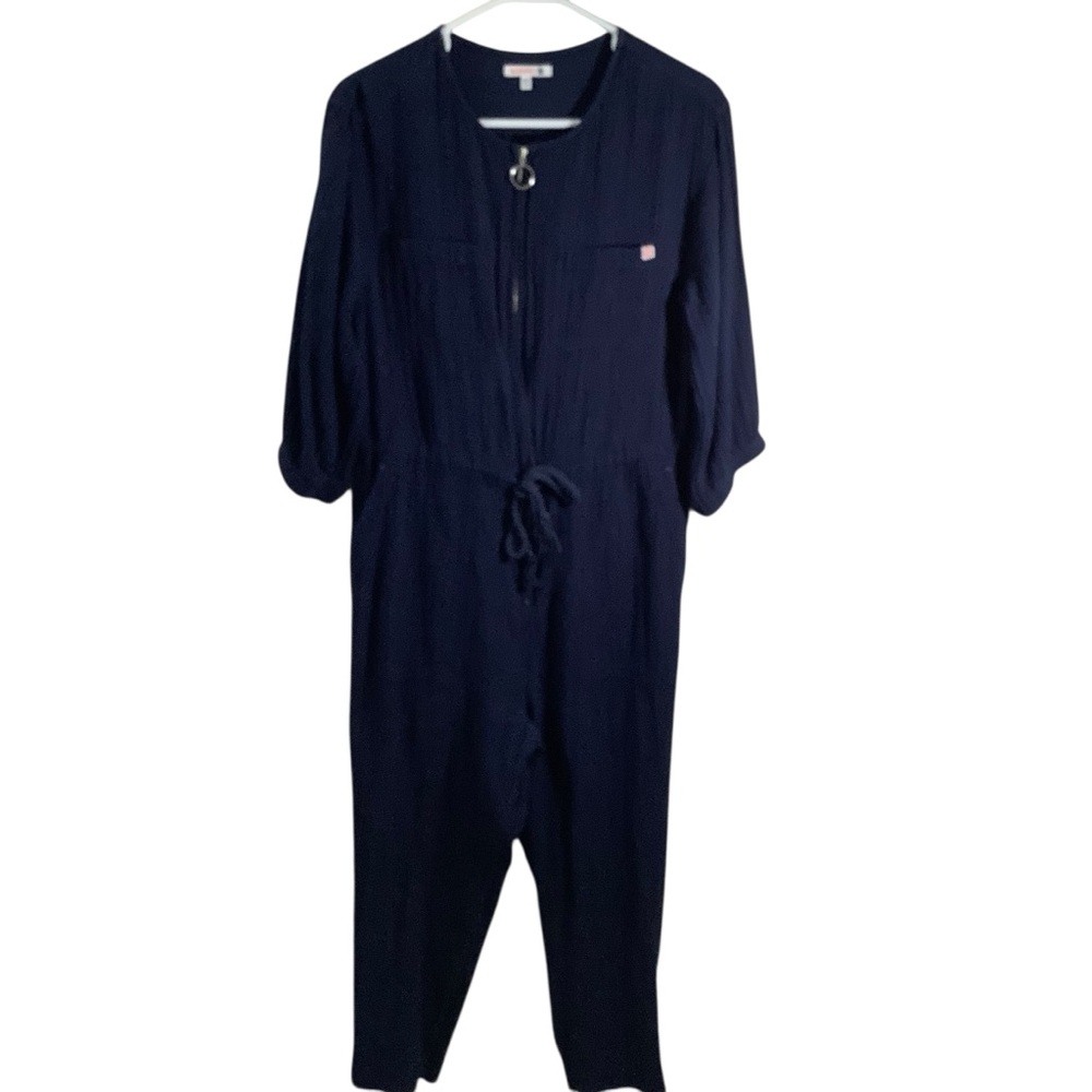 Sundry Dark Blue Women's Gauze Jumpsuit